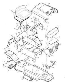 Part Location Diagram of F-99831 Briggs and Stratton Instruction Book and Parts List